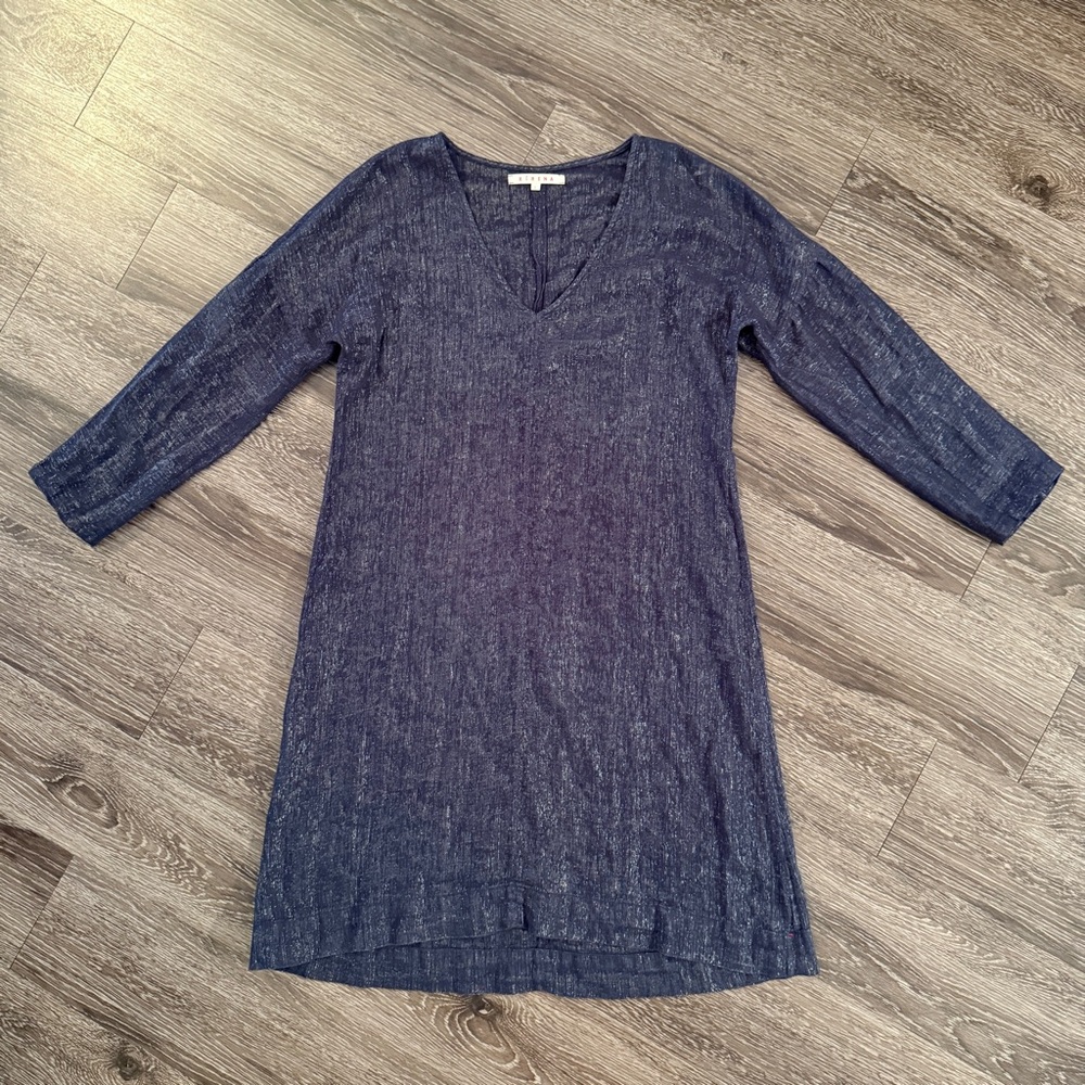XiRENA Blue V-Neck Dress